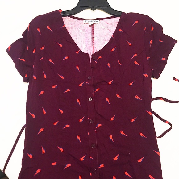 90’s David Bowie Button Down Hi-Low Skater Dress - Picture 7 of 8